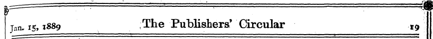 Tan. 15, *S89 The Publishers' Circular r...