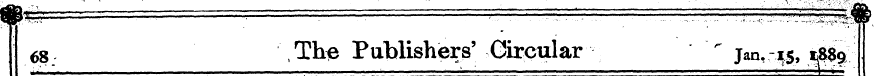 68 The Publishers' Circular " " jan,-i$,...