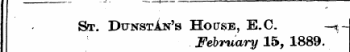&r. DixnstIn's House, E.C. -*- February 15, 1889.