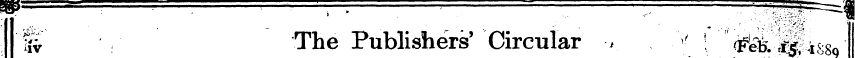 ' to 'IV . Th — e Publishers "~ ' Circul...