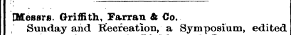 fjffessrs. Griffith, Farran & Co. ¦ , Su...