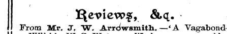 I From Mr. J\ W. Arrdwsmith. —* A Vagabo...