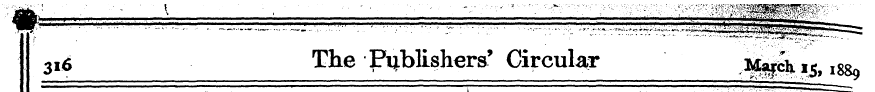 316 The'publishers' Circular jgar^ i5, i...