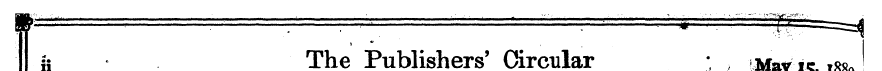 U The Publishers' Circular ; , ¦¦ Mnvif ...