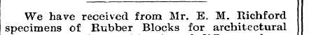 We have received from Mr. E. M. Richford...