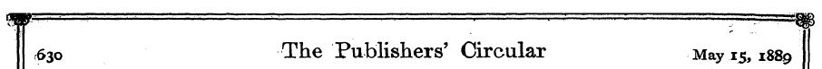 630 ^ , The Publishers' Circular May * 1...