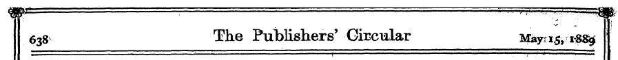 638 The Publishers' Circular Wfcts> j *$...