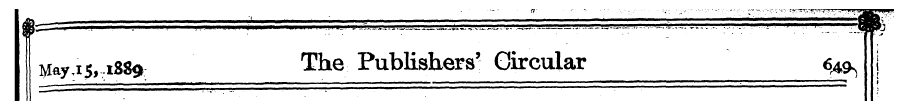 iyiay.i5,.i889 The Publishers' Circular ...