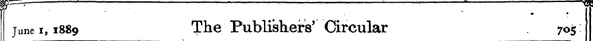 June i, 1889 The Publishers' Circular 70...