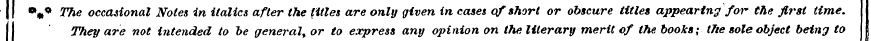 %* The occasional Notes in italics after...
