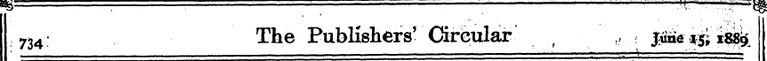 m ; The Publishers 1 Circular t , , f j^...