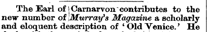 The Earl of Carnarvon contributes to the...