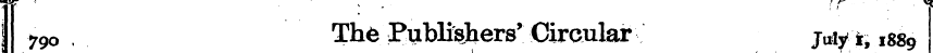 - i ' 790 , Th6 Publishers' Circular Wti...