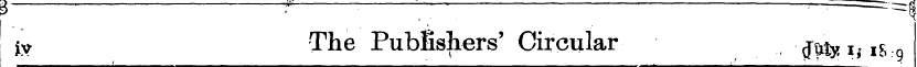 to The for Publishers' Circular £>& i, *...