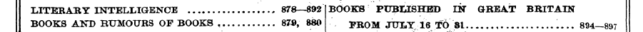 LITER ABY INTELLIGENCE „ 878—892 BOOKS P...
