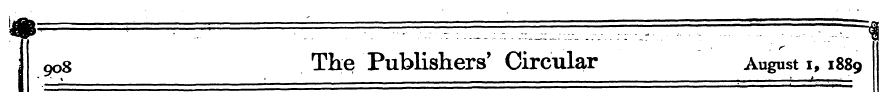908 The Publishers' Circular August i, 1...