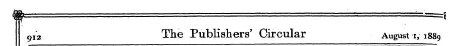 9I2 The Publishers' Circular August i, 1...