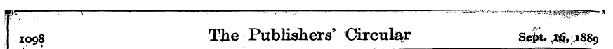 109? The Publishers' Circuit &£*. ^, 188...