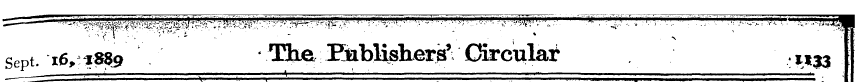 sept. i6, »889 The Pablisherg? CSrculaf ...