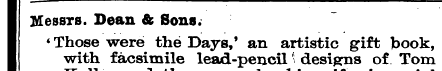 Messrs. Dean & Sons. * Those were the Da...