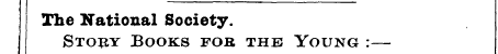 The National Society. Sto^y Books fob th...