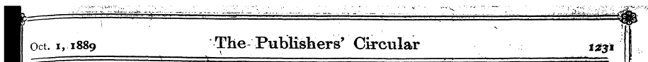 MT^ ; " ¦¦ " x ¦¦¦'-¦¦m H Oct. i, 1889 T...