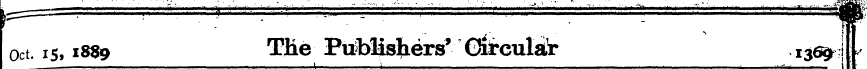 7 i ^ TIT Oct. 15,1839 TMe PufeMshers' G...