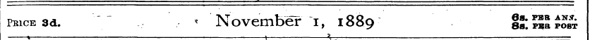 price 3d. « November i, 188 9 IS". SI po...