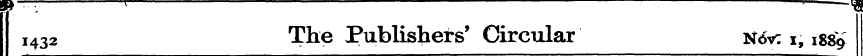i432 The Publishers' Circular tfta i; is...