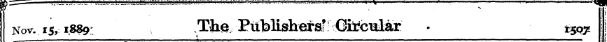 t Nov. 151889: .Ths PttblisbetsfOfcfc • ...