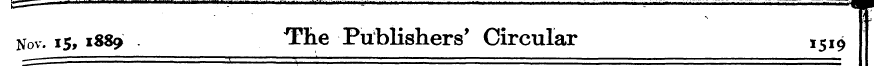 Nov. 15, i«8^ . "": The , — Publishers :...
