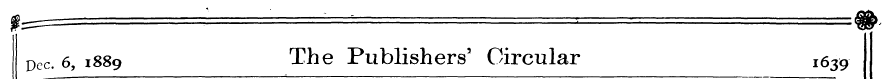 Dec. 6, 1889 The Publishers 3 Circular !...