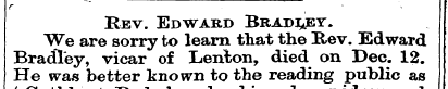 ¦ r We are Rev. Edward to learn that Bra...