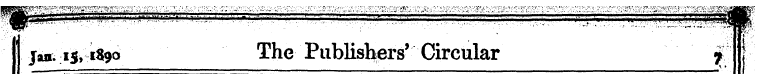 Jan. is, 1S90 The Publishers' Circular j...