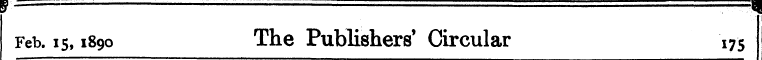g > , - • ; ==q Feb. 15,1890 The Publish...