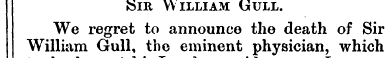 km William Gull. We regret to announce t...