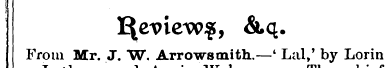 From Mr. J. W, Arrowsmith.—' Lai,' by Lo...
