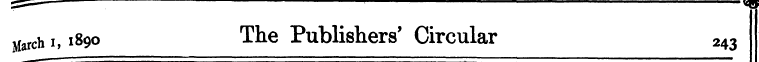March i, 1890 The Publishers' Circular 2...