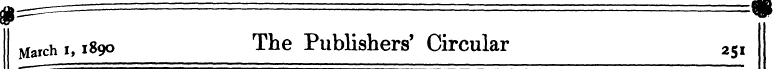 _~ ^ _ ^ _- - 1^ March 1,1890 The Publis...