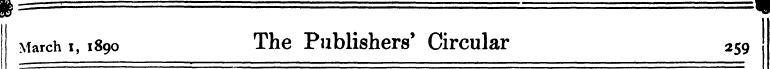 §=- =m March i, 1890 The Publishers' Cir...