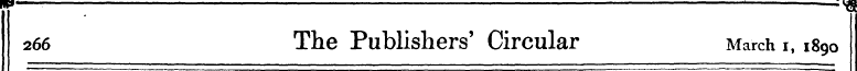266 The Publishers' Circular March i, 18...