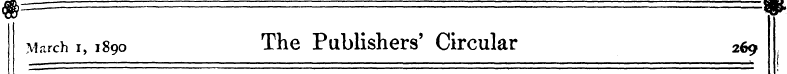 March i, 1890 The Publishers' Circular 2...