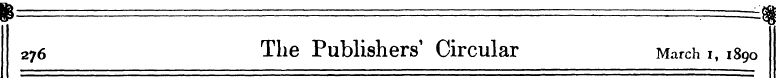 276 The Publishers 1 Circular March i, 1...