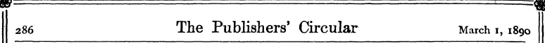 286 The Publishers' Circular March i, 18...