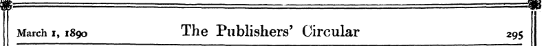 - „ — aa March i, 1890 The Publishers' C...