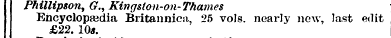 Phillipson Encyclopaedia , G., Kingslon ...