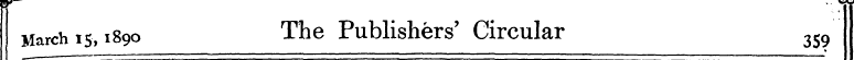 March 15,1890 The Publishers' Circular 3...