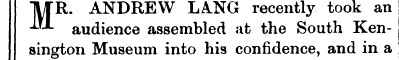 llf R. ANDREW LANG recently took an -"-*...