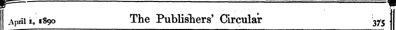 F= : " '* April i, 1890 The Publishers' ...