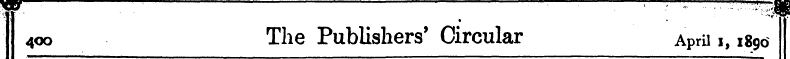 4 oo The Publishers' Circular April 1,18...